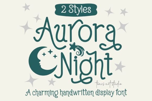 Aurora Night: A Handwritten Display Font for Digital Branding and Web Design