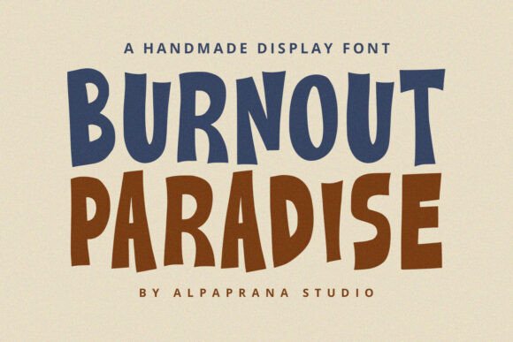 Burnout Paradise: A Playful Font for Bold Branding