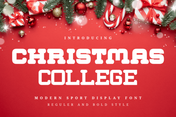 Christmas College: A Festive Font for Editorial Design