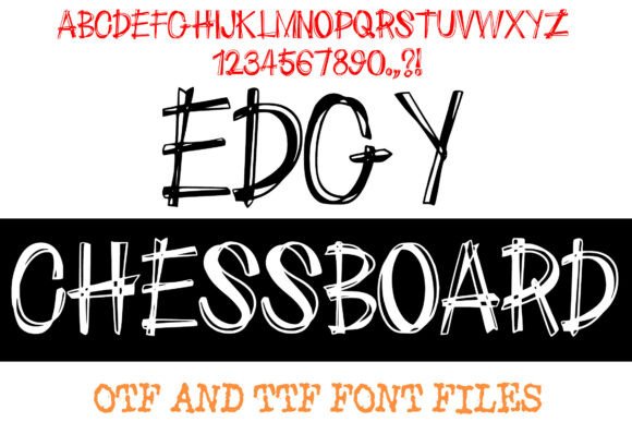 Edgy Chessboard: A Font That Adds Strategy to Your Brand