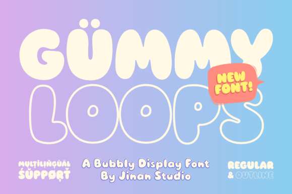 Gummy Loops: A Bubbly Display Font for Editorial Design