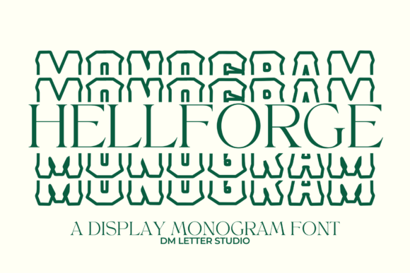 Hell Forge Stacked Monogram: A Bold Font for Impactful Campaigns