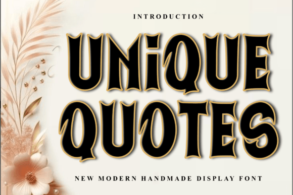 Unique Quotes: A Festive Font for Digital Design
