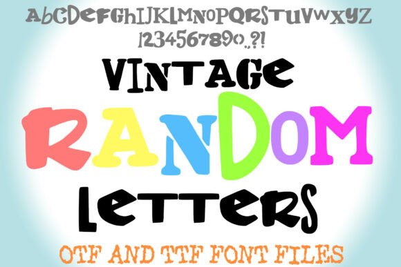 Vintage Random Letters: A Playful Font for Editorial Design